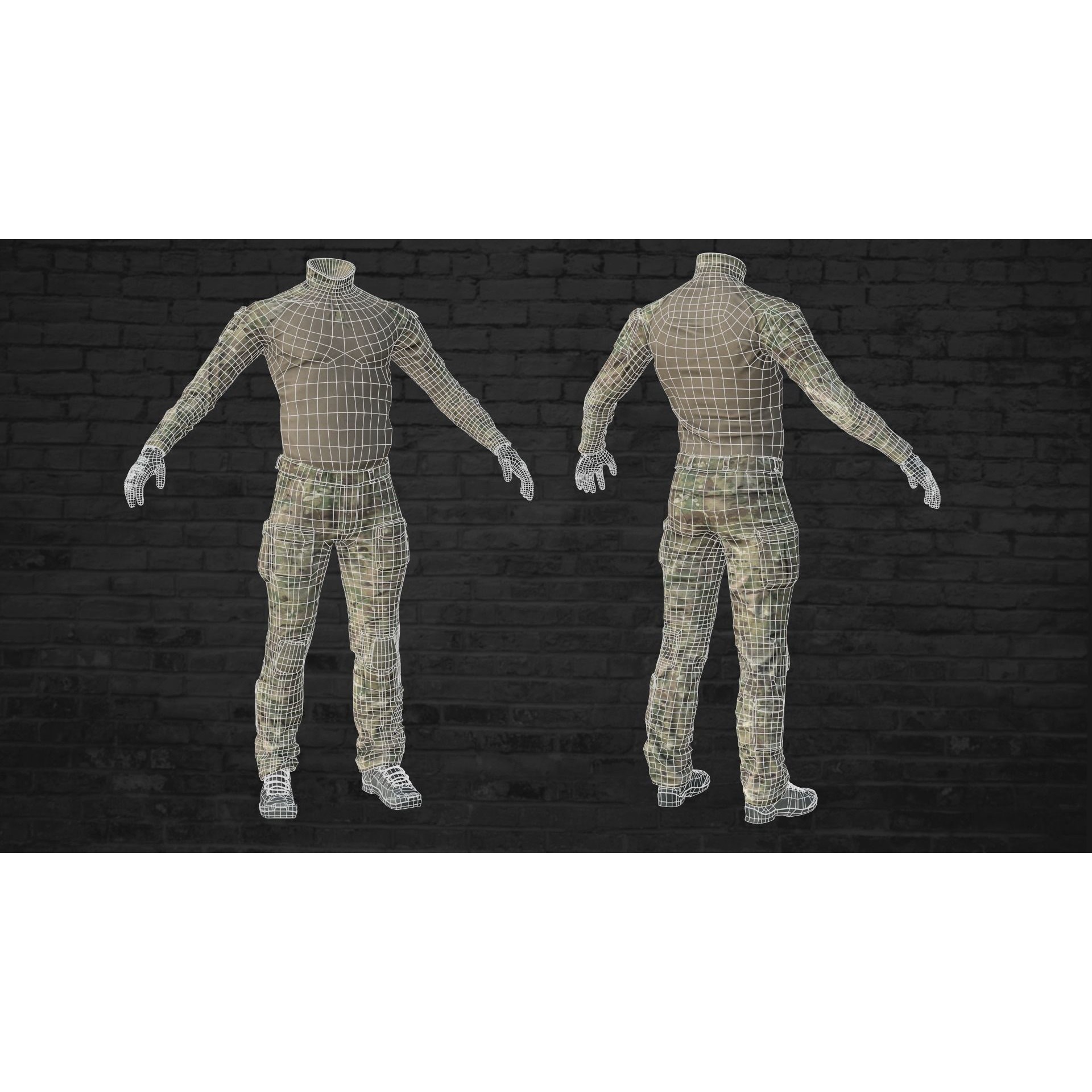 Crye G3 Uniform Clone - Low-Poly Game-Ready 3D Model - View 16