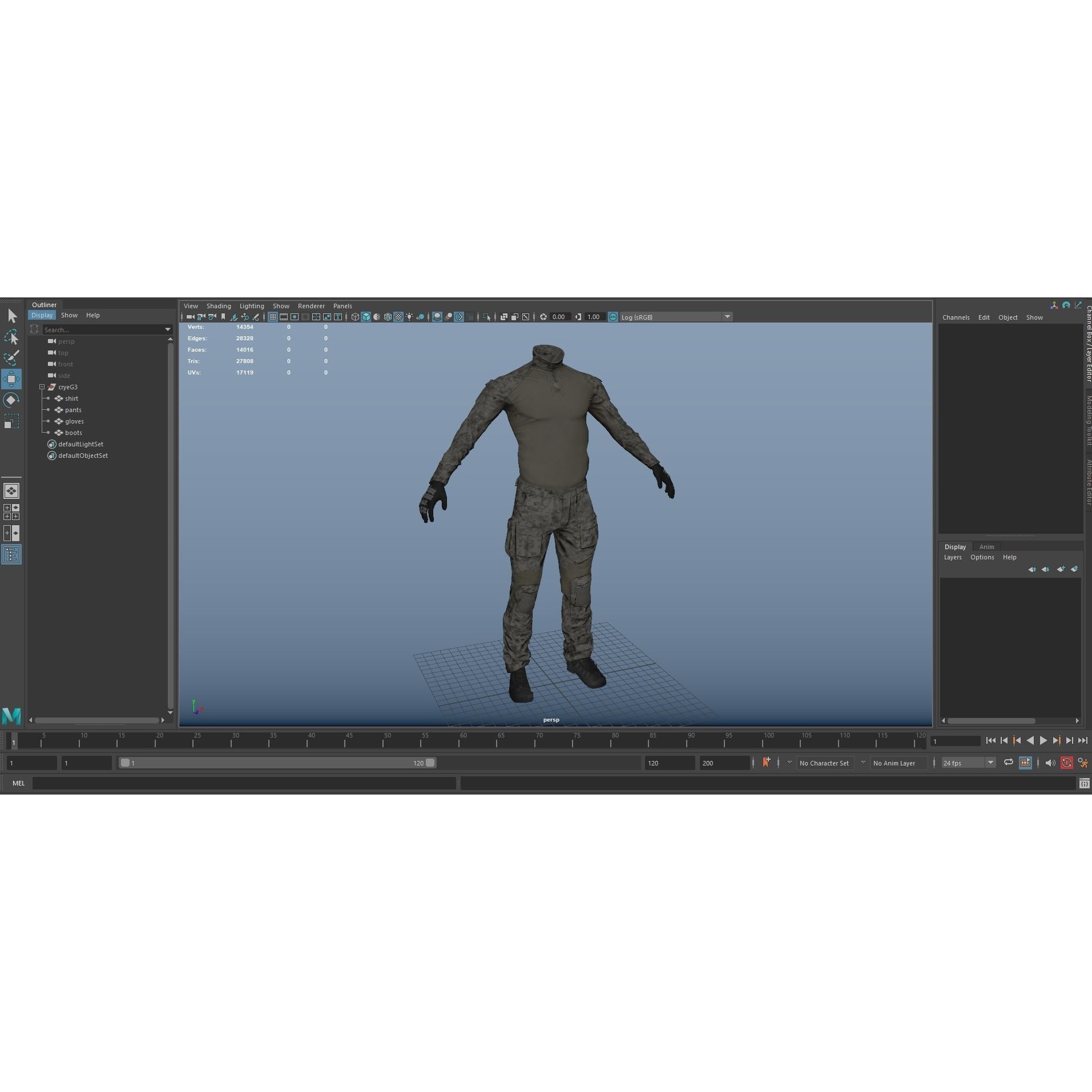 Crye G3 Uniform Clone - Low-Poly Game-Ready 3D Model - View 17