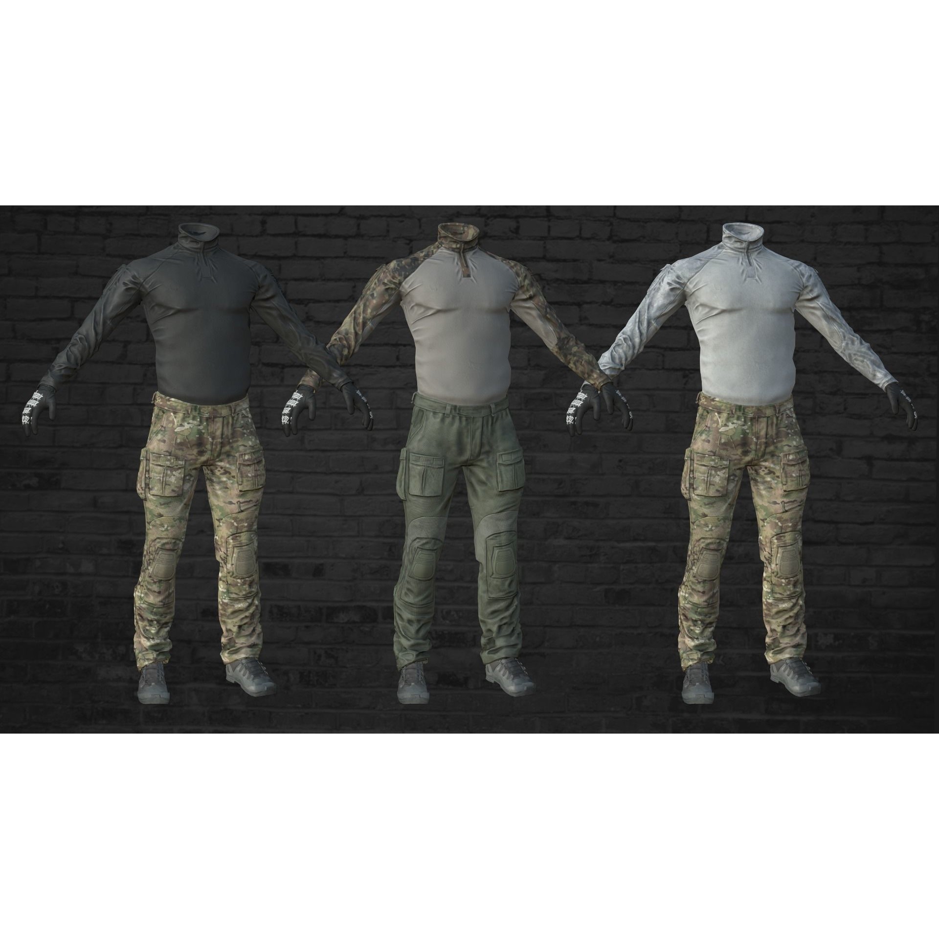 Crye G3 Uniform Clone - Low-Poly Game-Ready 3D Model - View 5