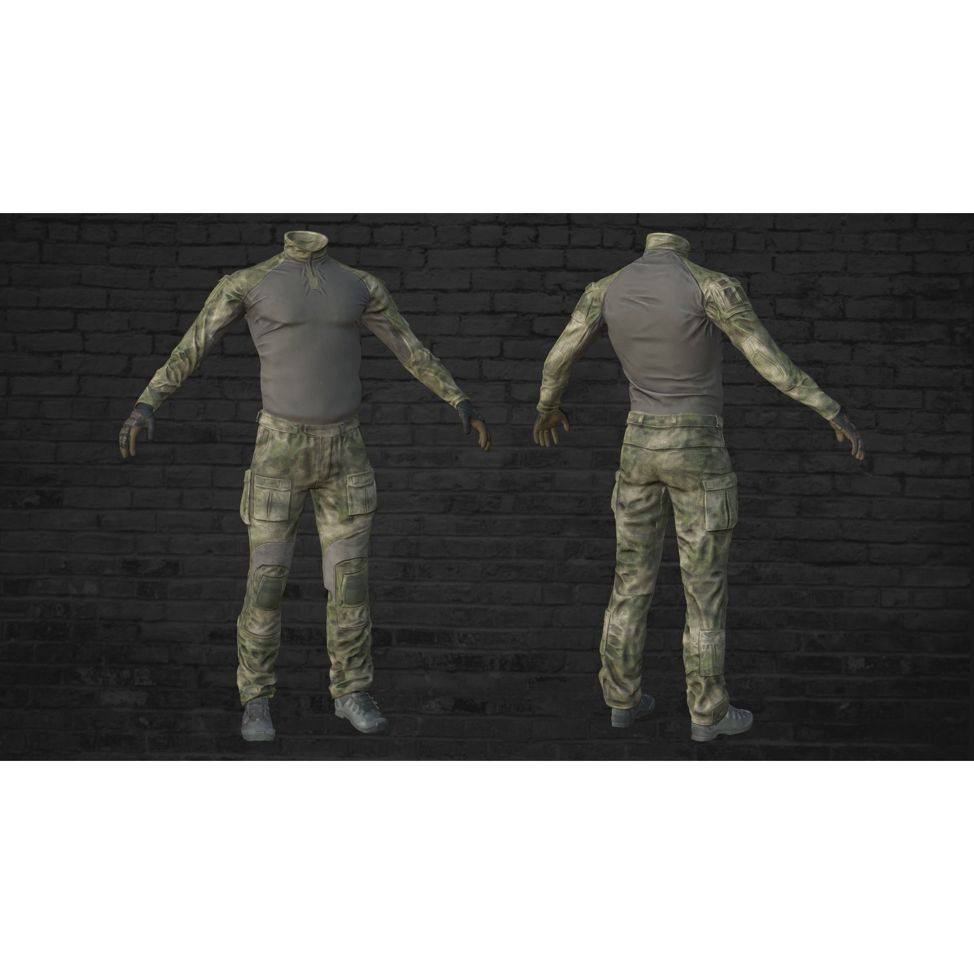 Crye G3 Uniform Clone - Low-Poly Game-Ready 3D Model - View 9