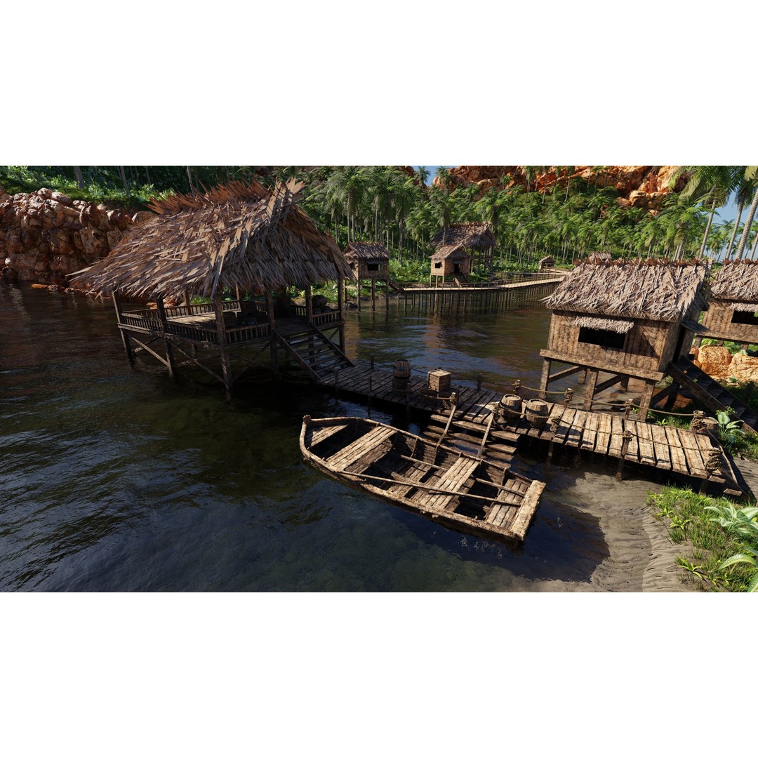 Tropical Waterfall Scene 3D Model – High Poly Environment for Blender - View 5