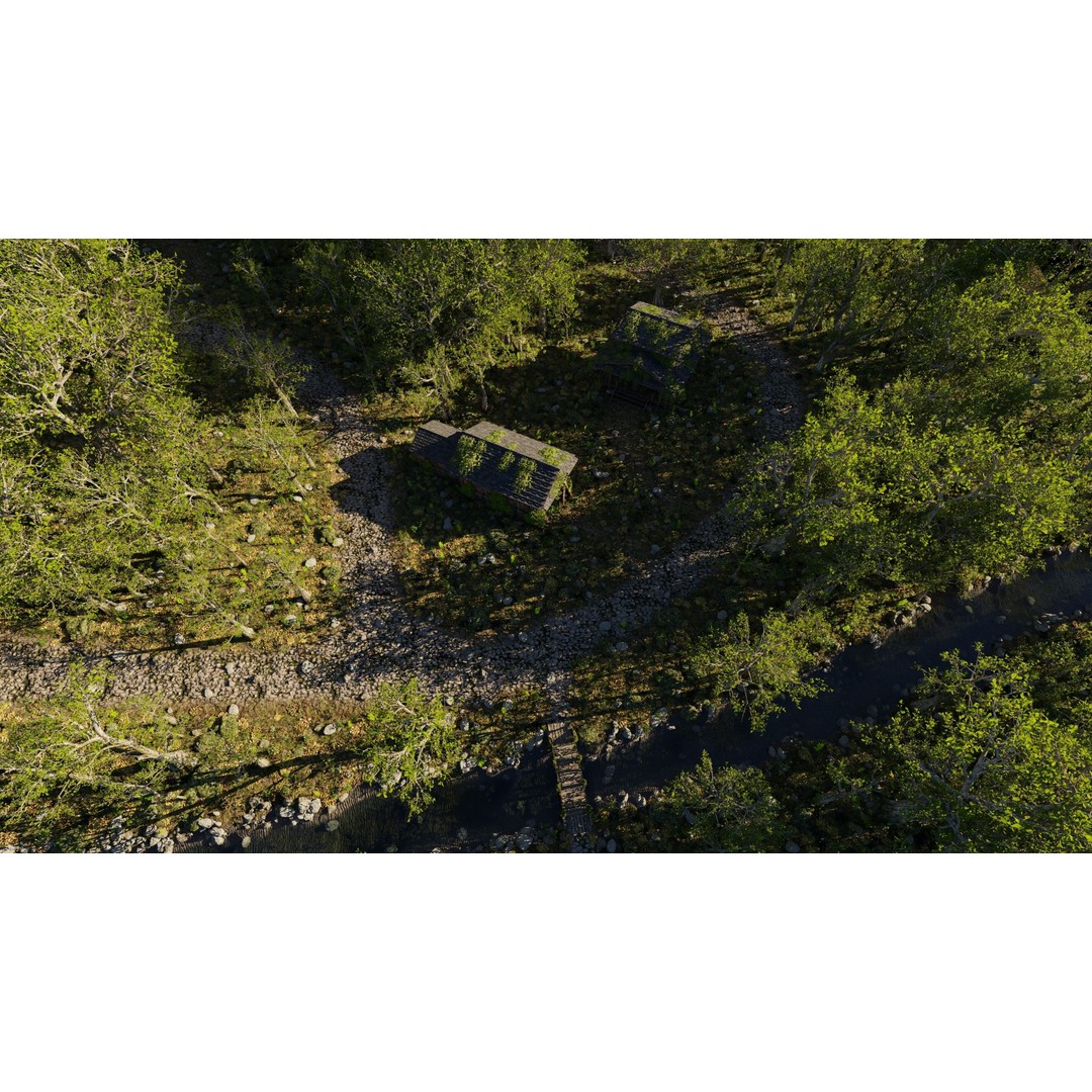 Abandoned Shack Scene 3D Model – High Poly Environment Asset for Blender - View 10