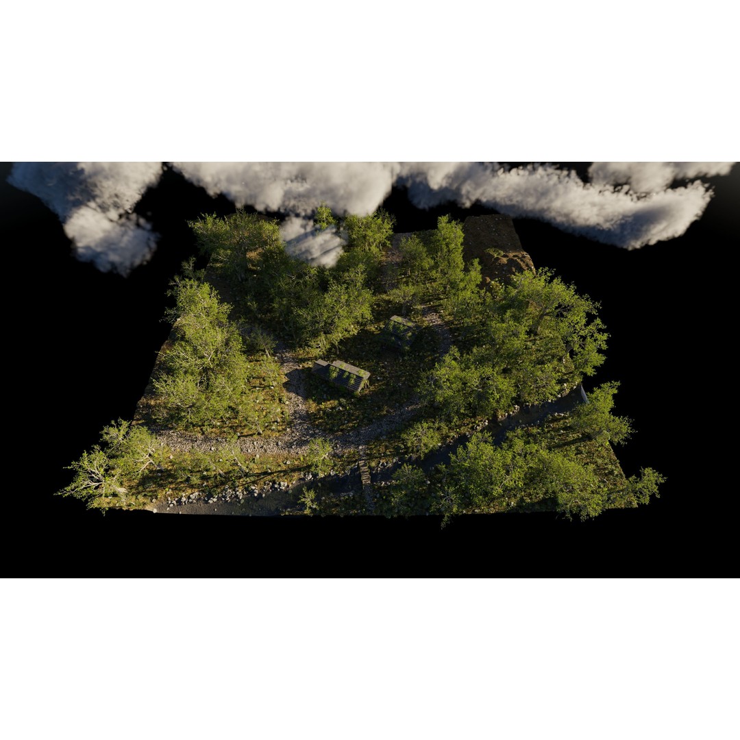 Abandoned Shack Scene 3D Model – High Poly Environment Asset for Blender - View 14