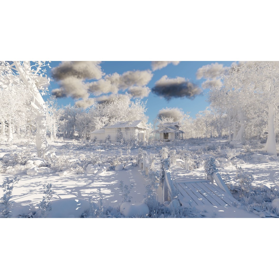 Abandoned Shack Scene 3D Model – High Poly Environment Asset for Blender - View 15