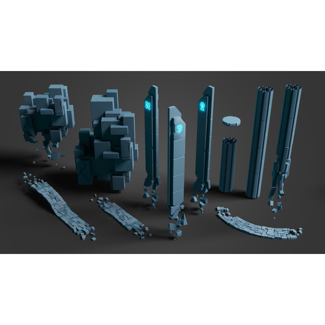 Platformer 8 Underworld 3D Model – Low Poly Game Asset, FBX, PBR - View 36