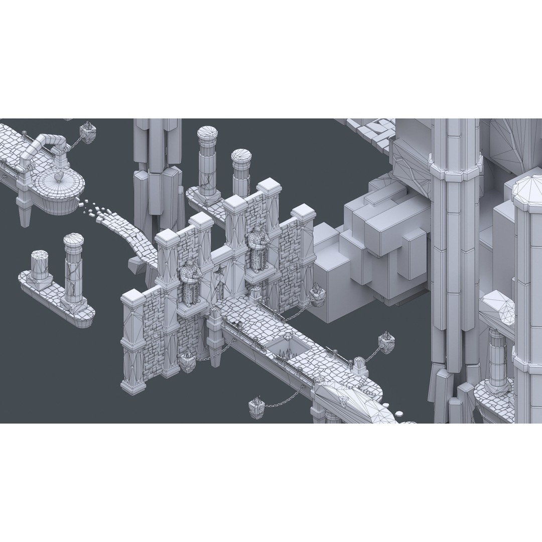 Platformer 8 Underworld 3D Model – Low Poly Game Asset, FBX, PBR - View 39