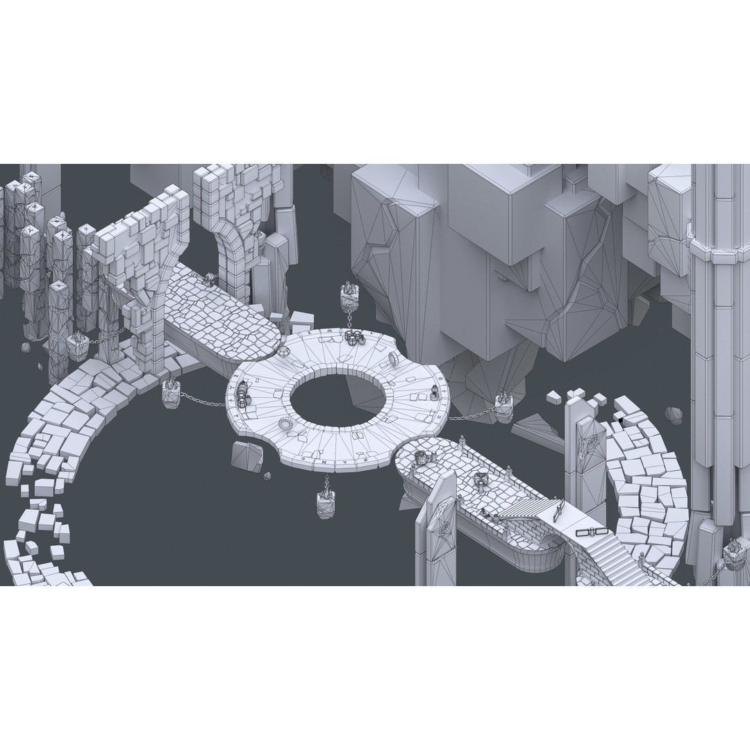 Platformer 8 Underworld 3D Model – Low Poly Game Asset, FBX, PBR - View 40