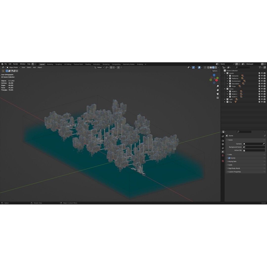 Platformer 8 Underworld 3D Model – Low Poly Game Asset, FBX, PBR - View 41