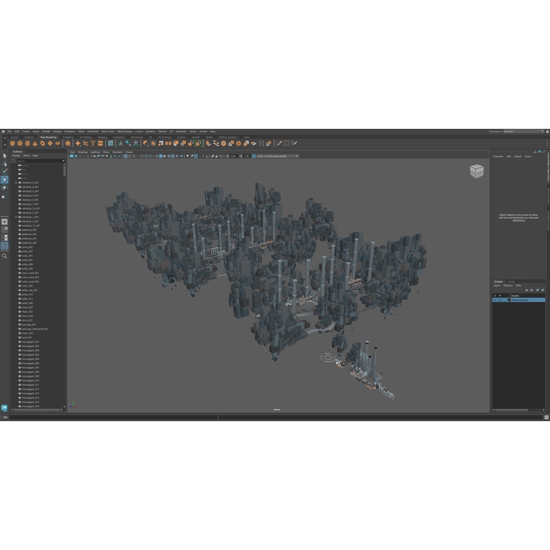 Platformer 8 Underworld 3D Model – Low Poly Game Asset, FBX, PBR - View 42