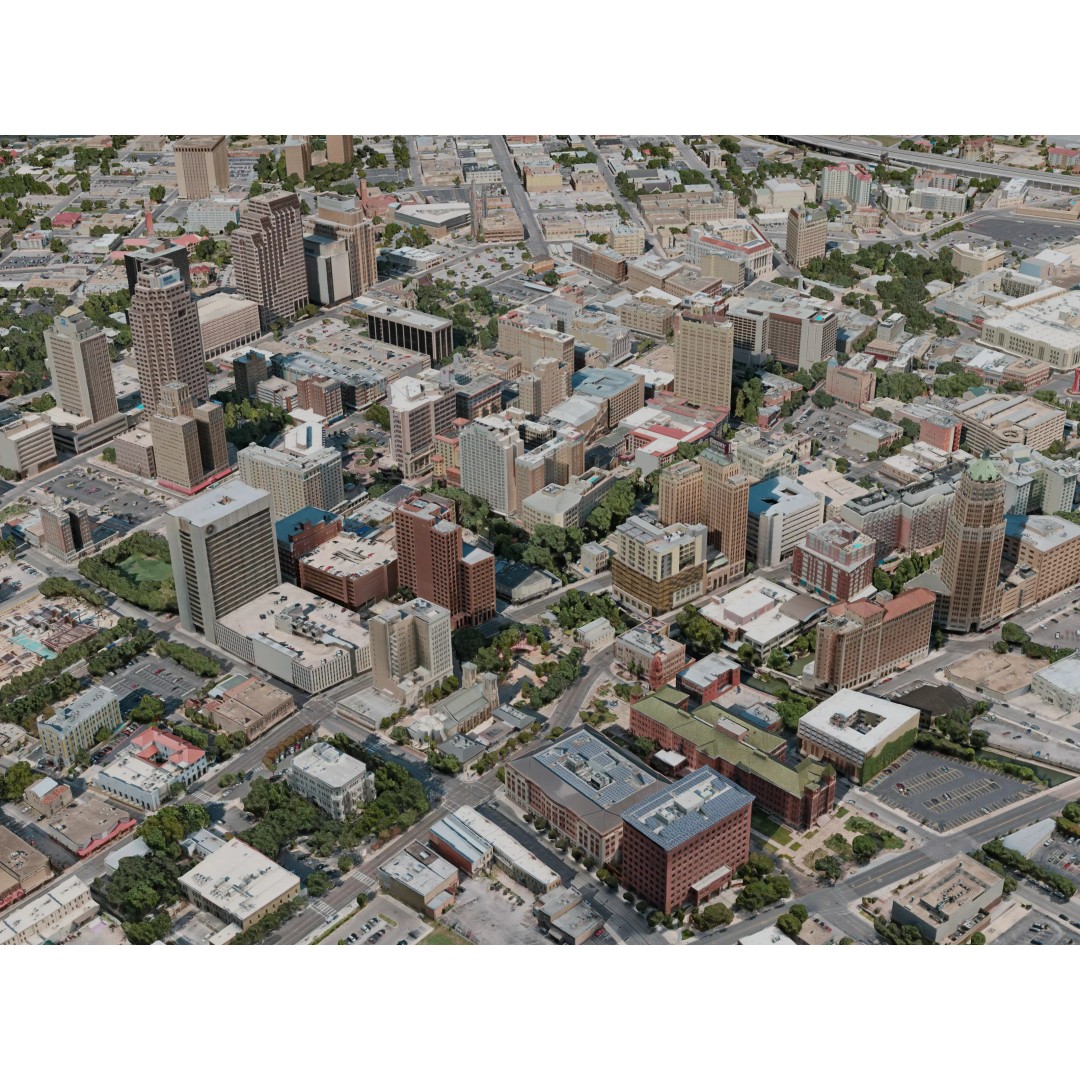 San Antonio City 3D Model – Realistic Urban Terrain, FBX & Blender - View 2