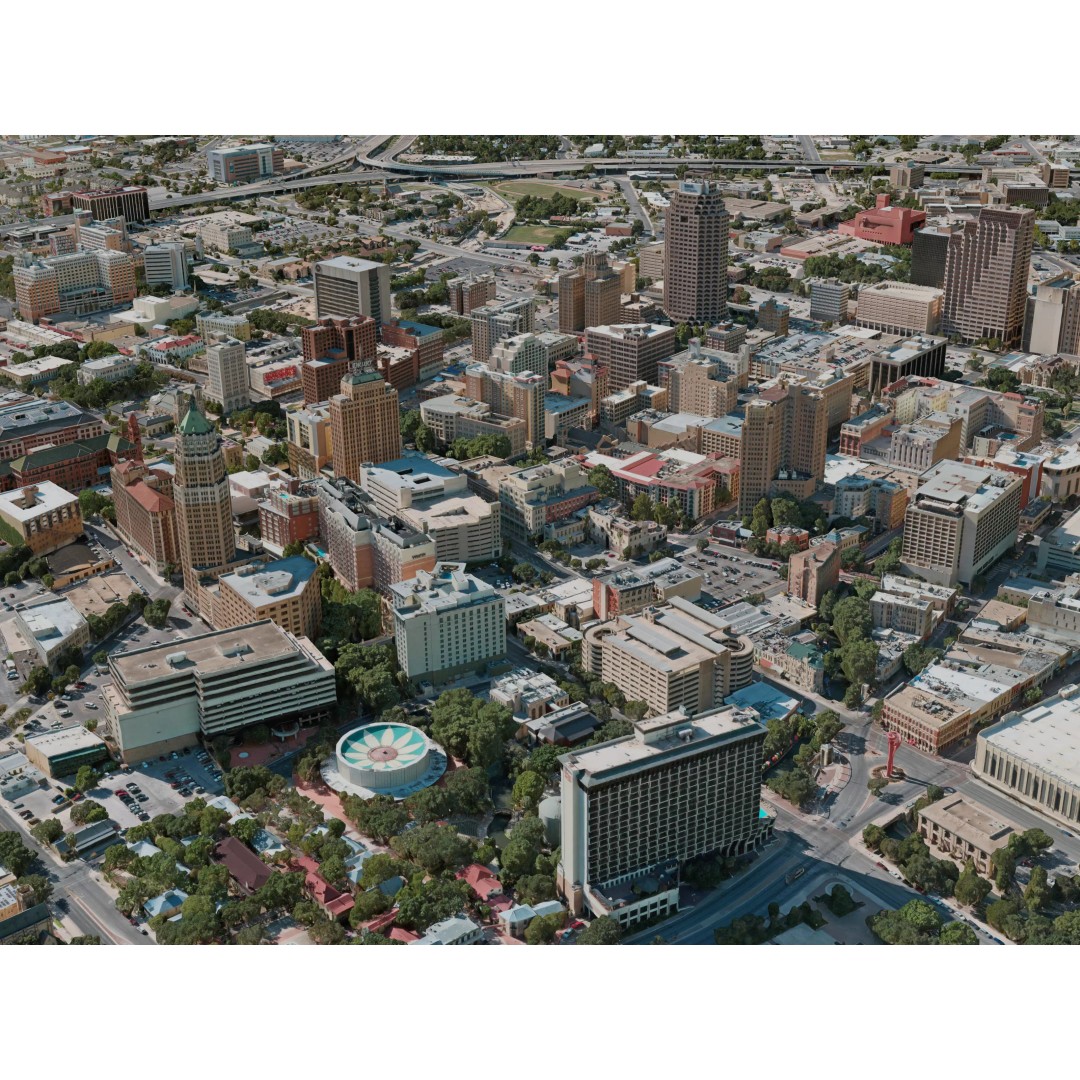 San Antonio City 3D Model – Realistic Urban Terrain, FBX & Blender - View 3