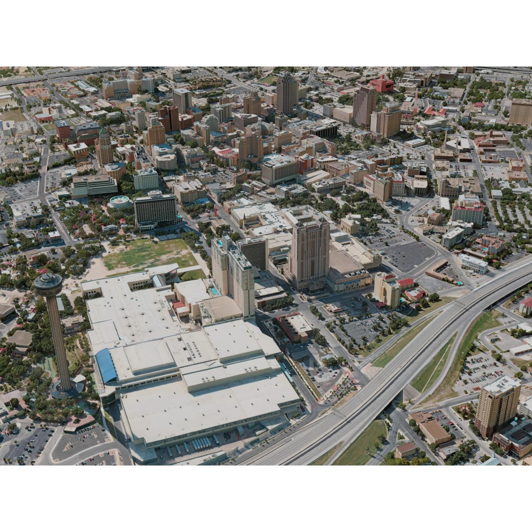 San Antonio City 3D Model – Realistic Urban Terrain, FBX & Blender - View 4