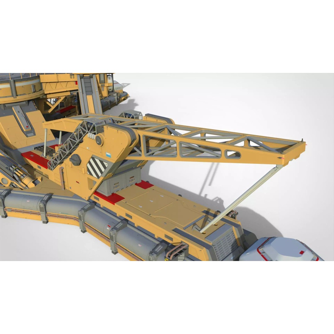 Sci-Fi Platform 3D Model – Modular Cyberpunk Architecture, FBX - View 13