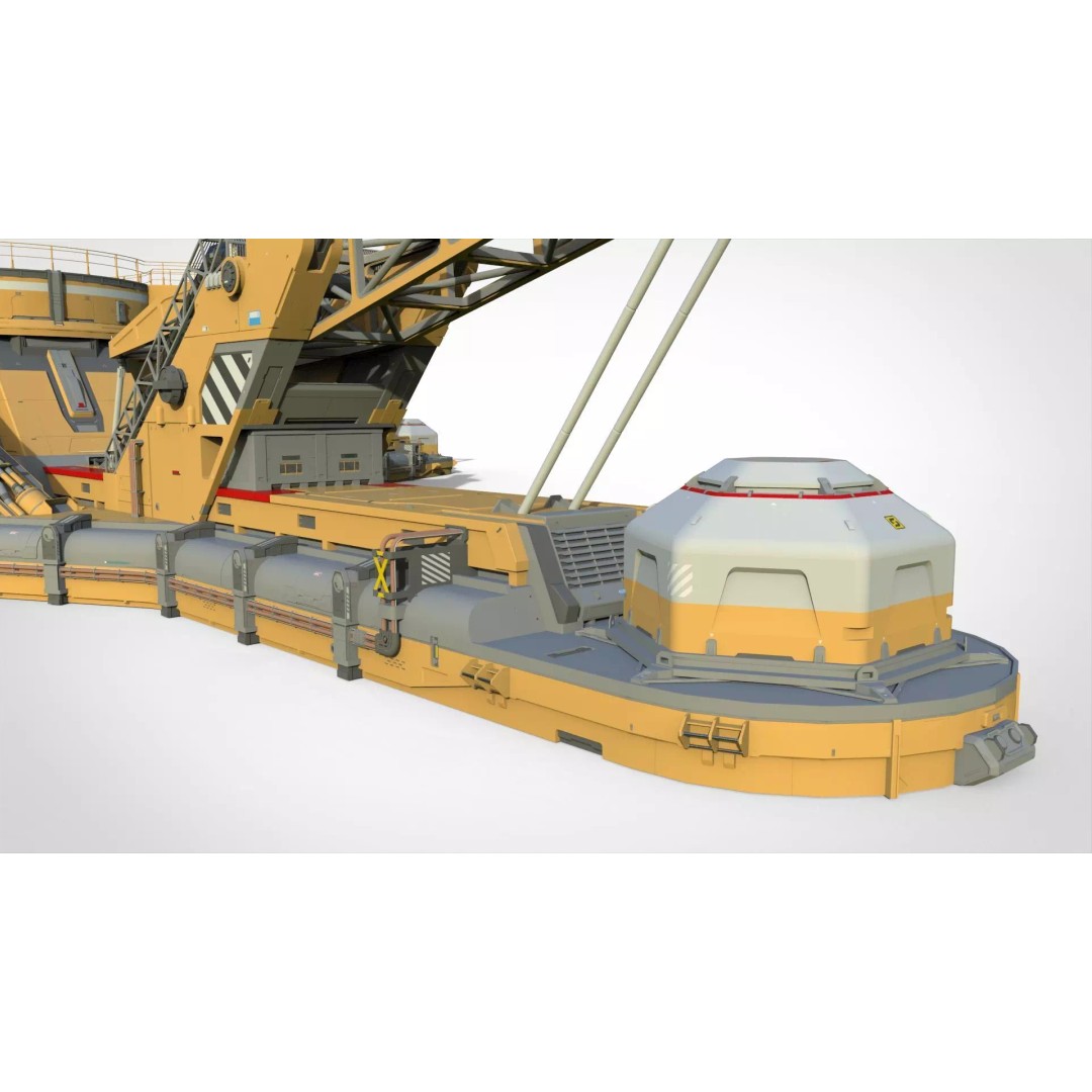 Sci-Fi Platform 3D Model – Modular Cyberpunk Architecture, FBX - View 14