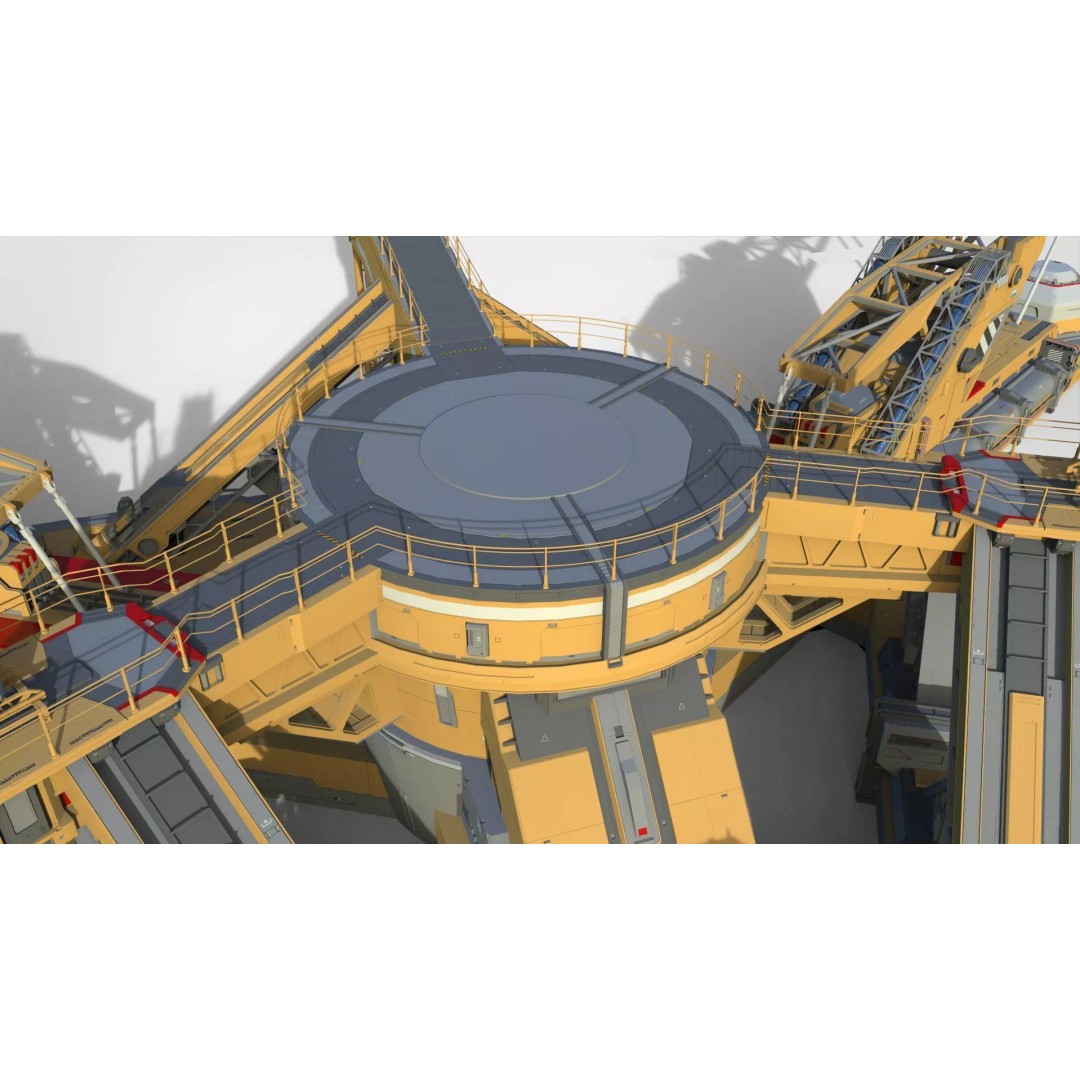 Sci-Fi Platform 3D Model – Modular Cyberpunk Architecture, FBX - View 23