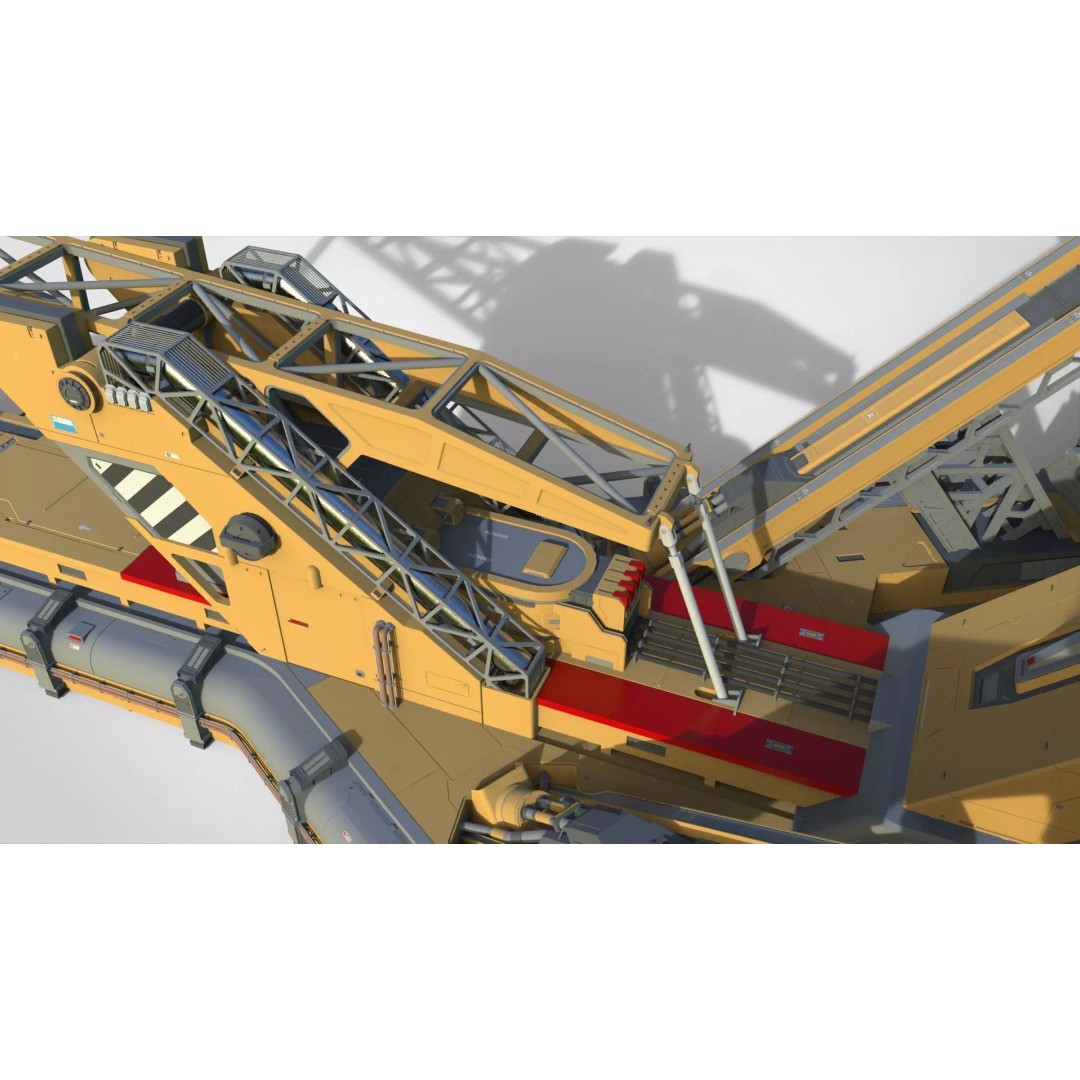 Sci-Fi Platform 3D Model – Modular Cyberpunk Architecture, FBX - View 24