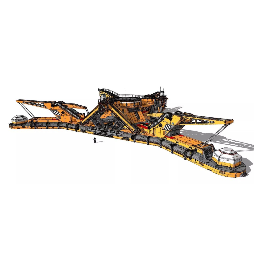 Sci-Fi Platform 3D Model – Modular Cyberpunk Architecture, FBX - View 29