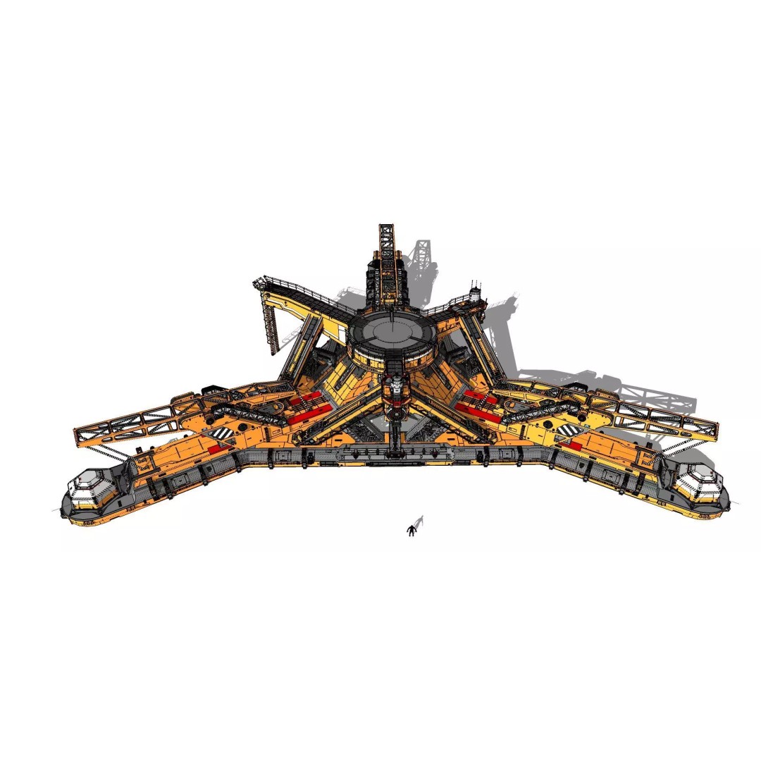 Sci-Fi Platform 3D Model – Modular Cyberpunk Architecture, FBX - View 30
