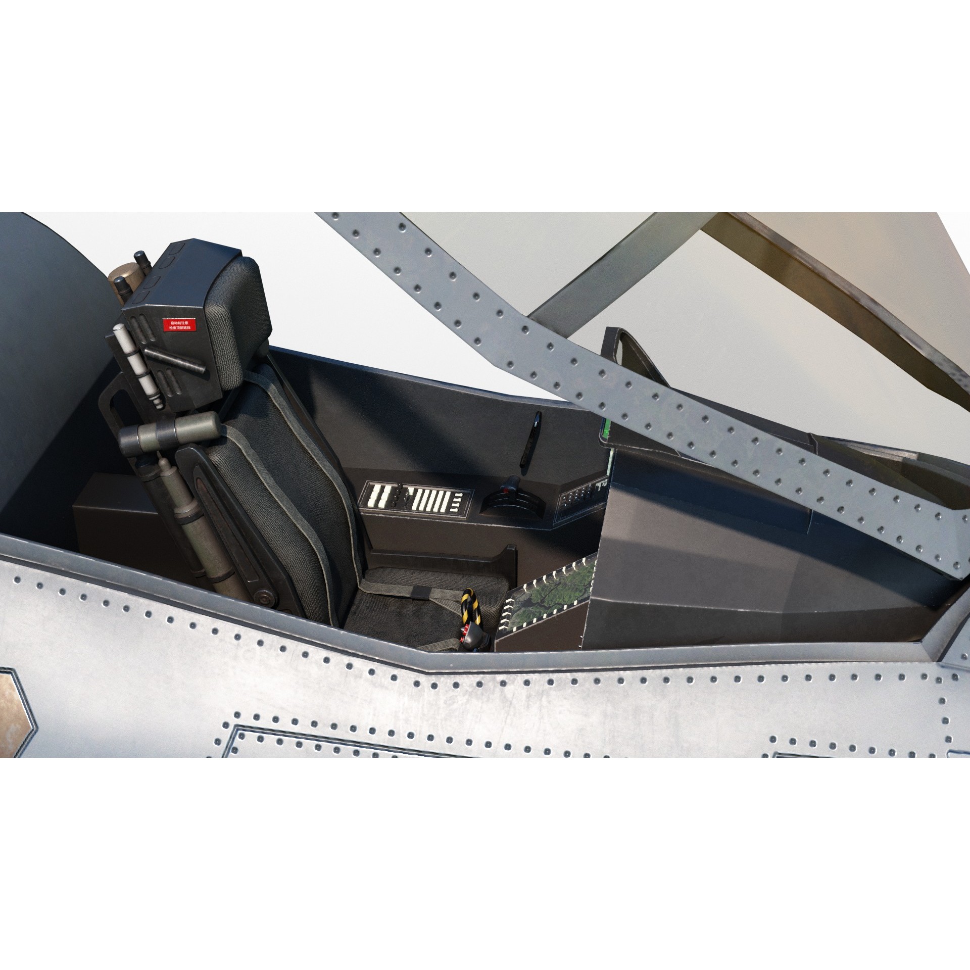 Shenyang J35 Gyrfalcon - Low-Poly Game-Ready 3D Model - View 10