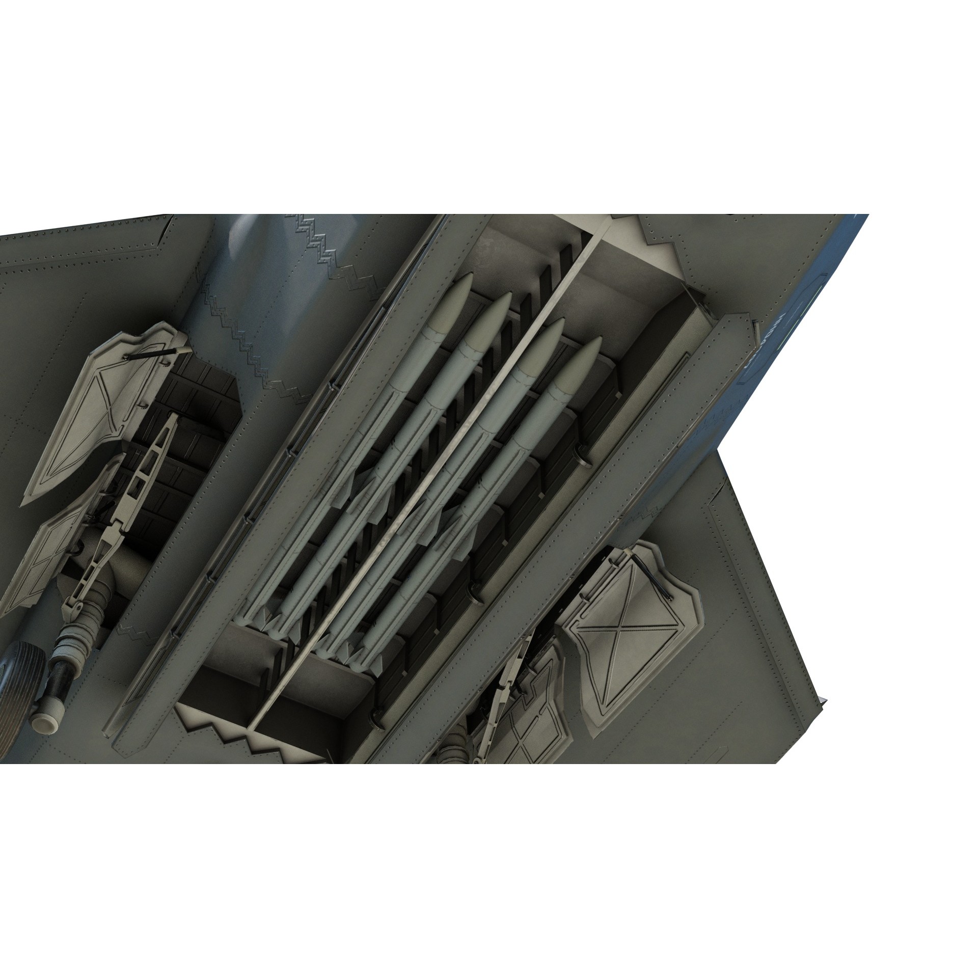 Shenyang J35 Gyrfalcon - Low-Poly Game-Ready 3D Model - View 13