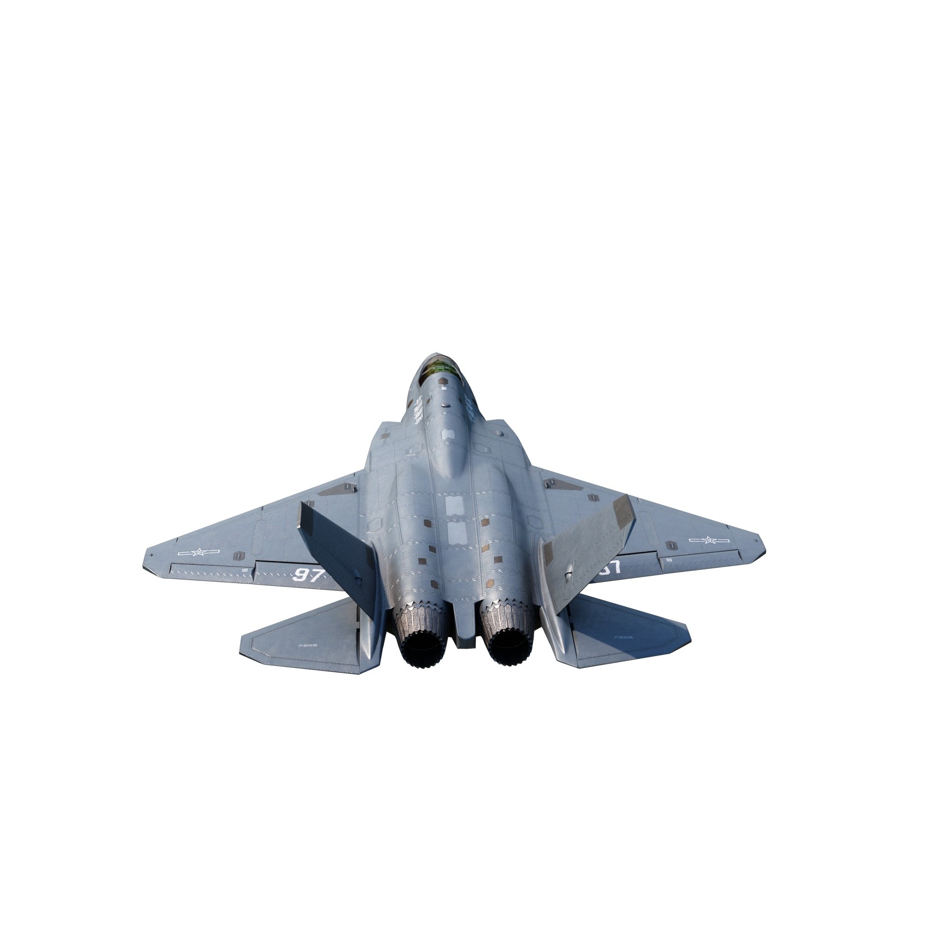 Shenyang J35 Gyrfalcon - Low-Poly Game-Ready 3D Model - View 18
