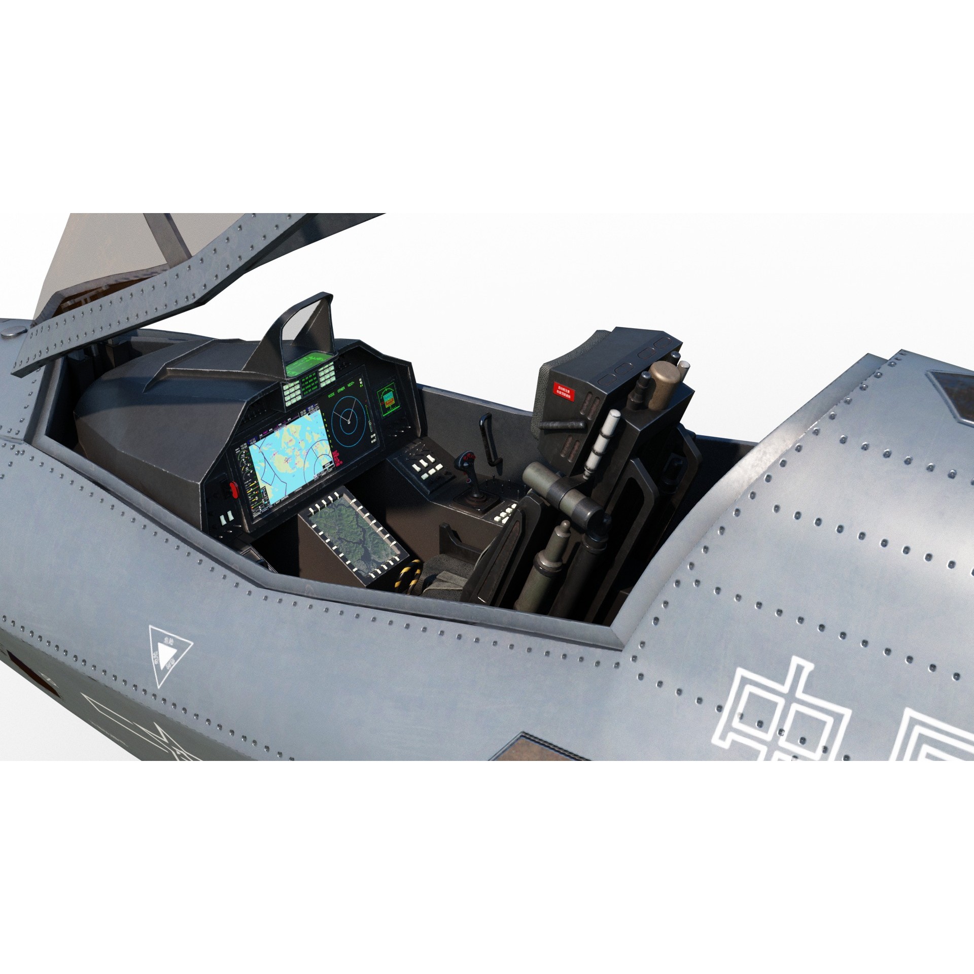 Shenyang J35 Gyrfalcon - Low-Poly Game-Ready 3D Model - View 8