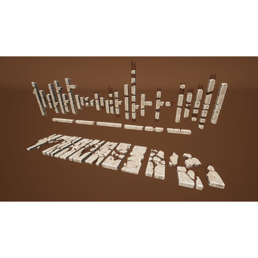 Junk Town 3D Model – Low Poly Post-Apocalyptic City Asset, FBX - View 14