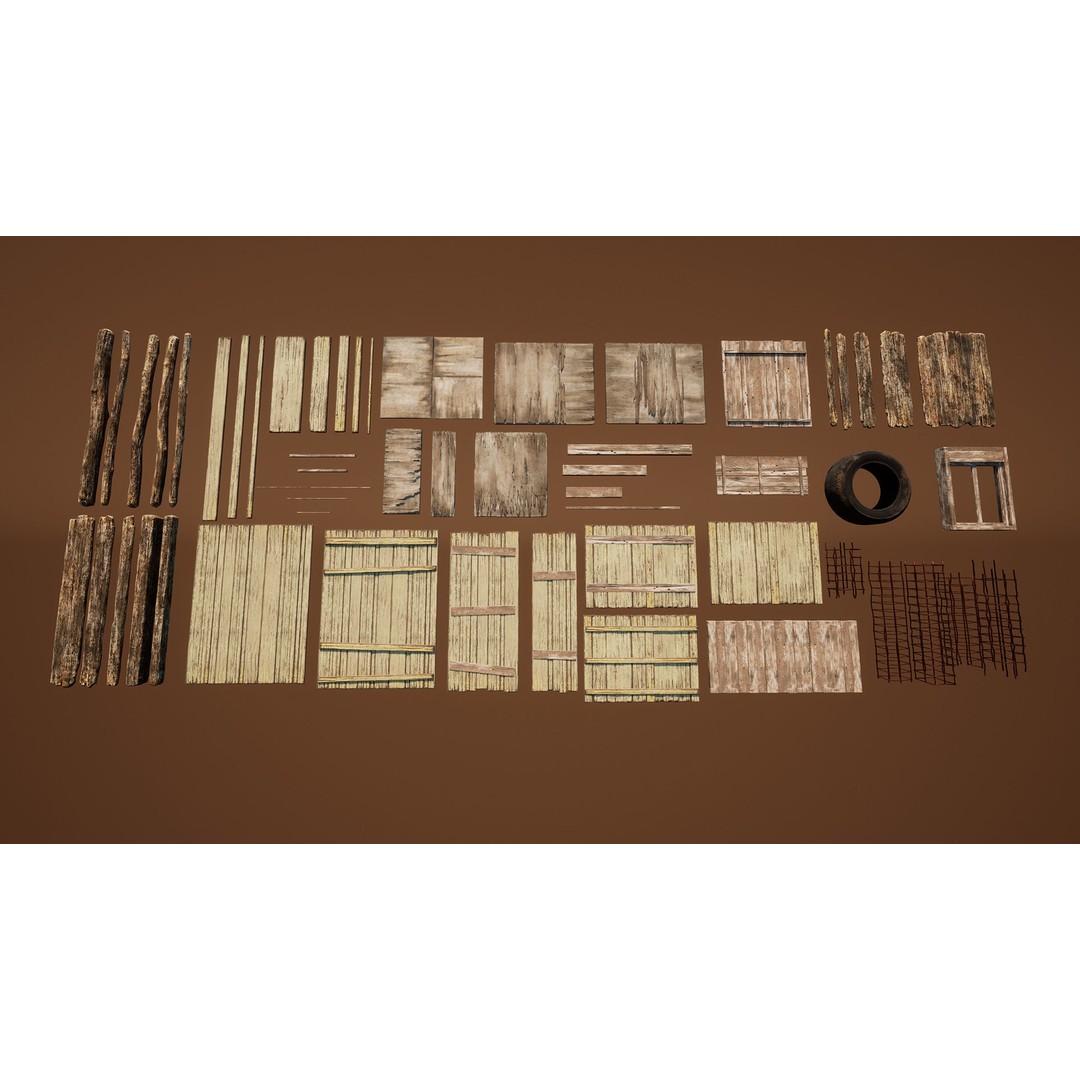 Junk Town 3D Model – Low Poly Post-Apocalyptic City Asset, FBX - View 19