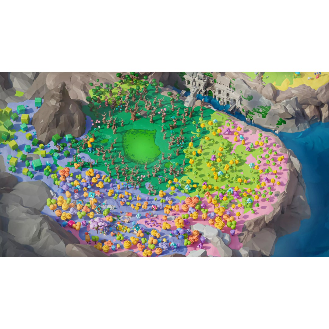 Fantasy Landscape 3D Model – Low Poly Game Asset, FBX, PBR, Rigged - View 10