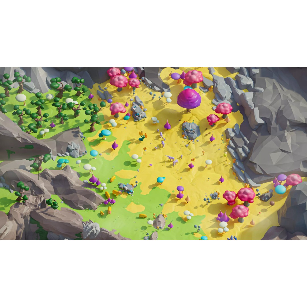 Fantasy Landscape 3D Model – Low Poly Game Asset, FBX, PBR, Rigged - View 11