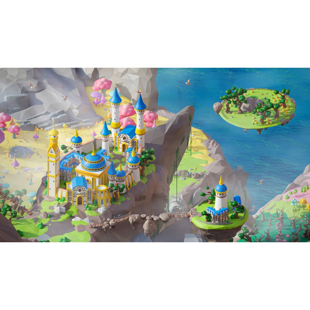 Fantasy Landscape 3D Model – Low Poly Game Asset, FBX, PBR, Rigged - View 13