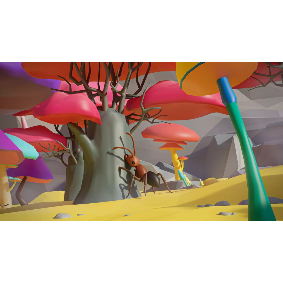Fantasy Landscape 3D Model – Low Poly Game Asset, FBX, PBR, Rigged - View 19