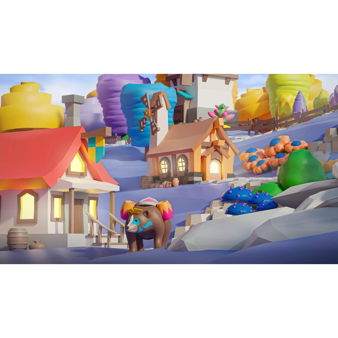 Fantasy Landscape 3D Model – Low Poly Game Asset, FBX, PBR, Rigged - View 21