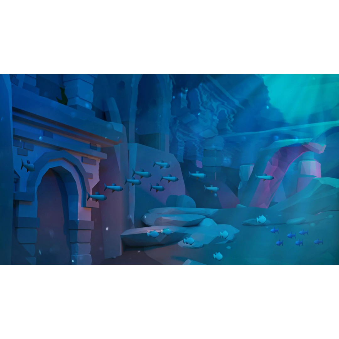 Fantasy Landscape 3D Model – Low Poly Game Asset, FBX, PBR, Rigged - View 26