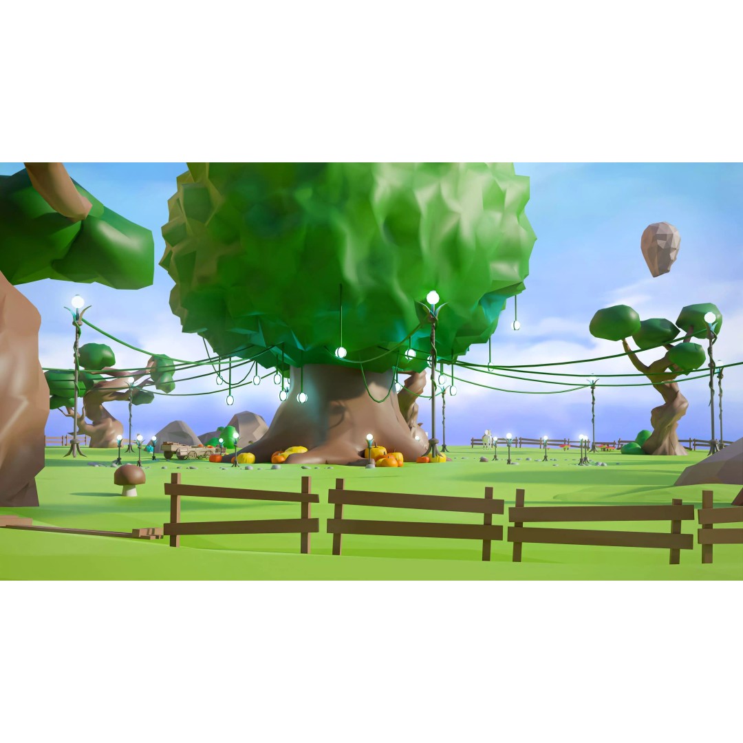 Fantasy Landscape 3D Model – Low Poly Game Asset, FBX, PBR, Rigged - View 29