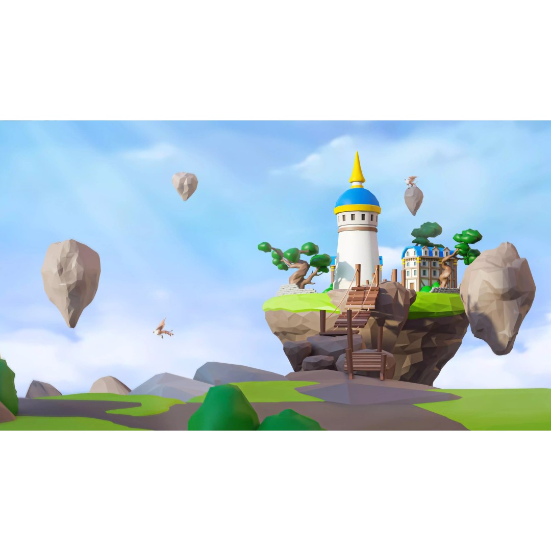 Fantasy Landscape 3D Model – Low Poly Game Asset, FBX, PBR, Rigged - View 35