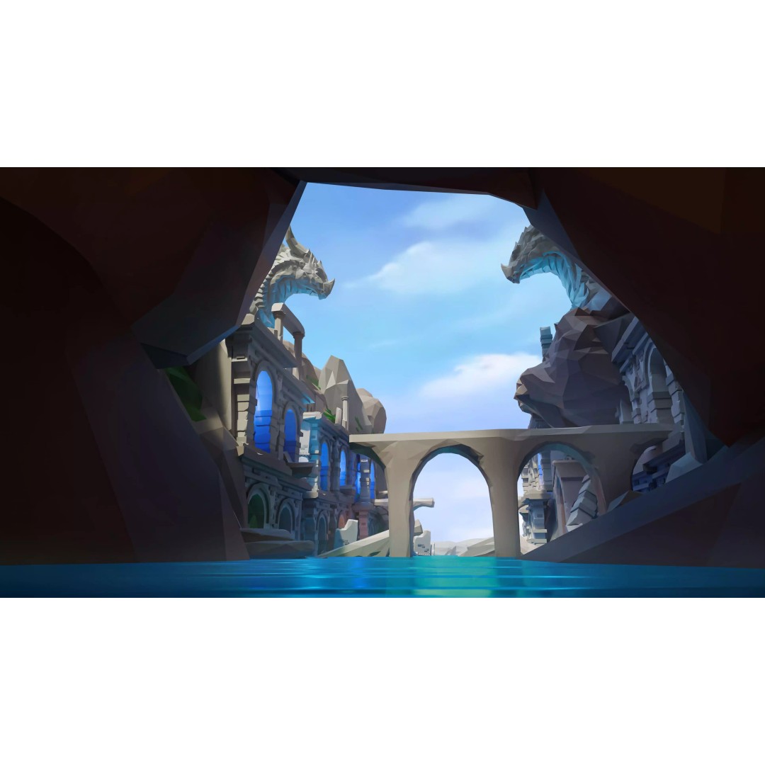 Fantasy Landscape 3D Model – Low Poly Game Asset, FBX, PBR, Rigged - View 36
