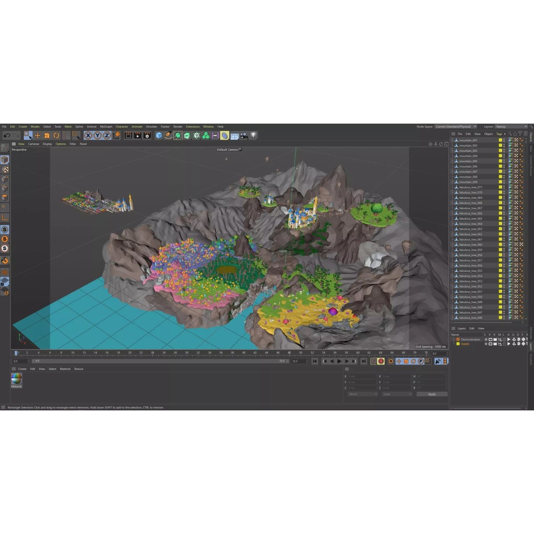 Fantasy Landscape 3D Model – Low Poly Game Asset, FBX, PBR, Rigged - View 53