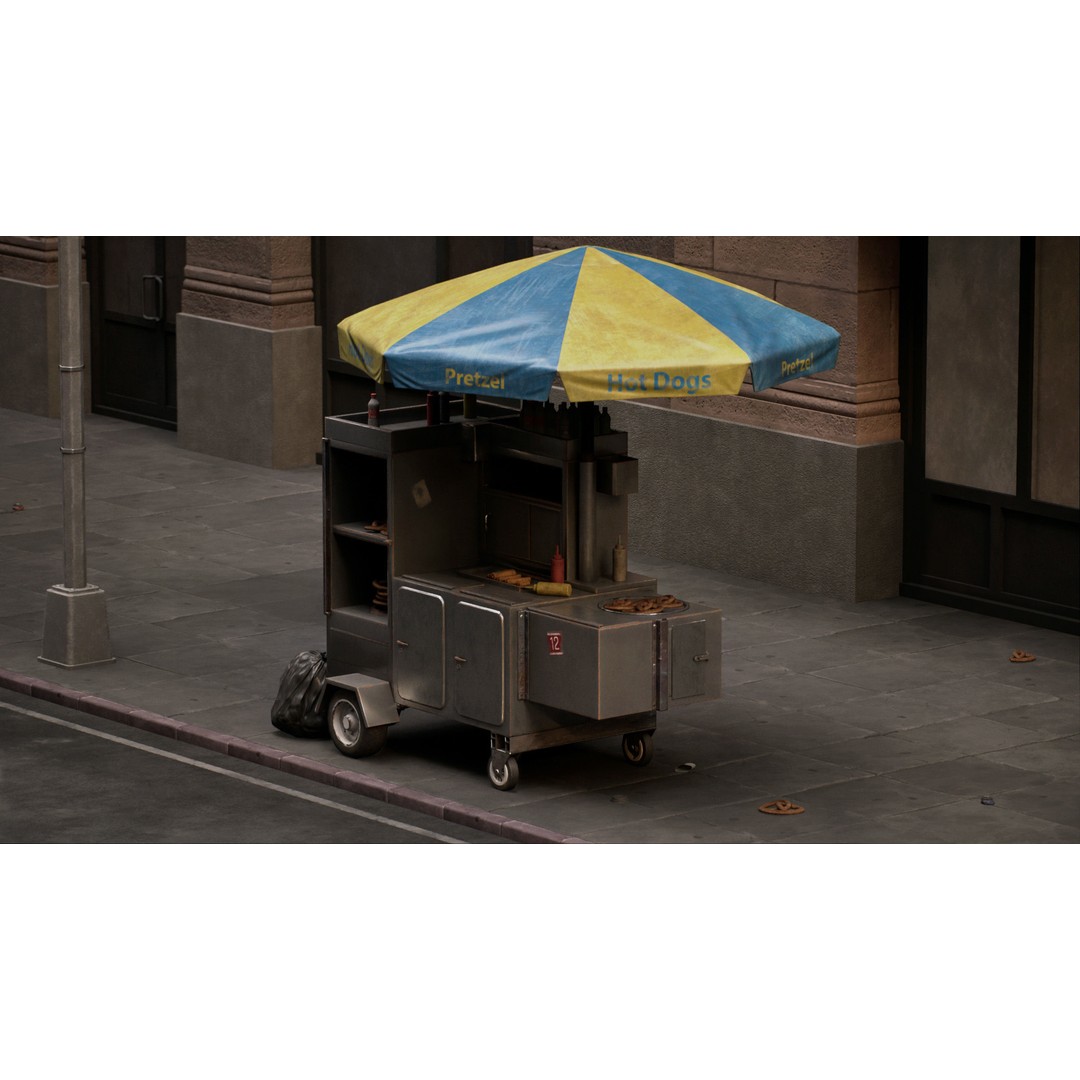 Downtown City Pack 3D Model – Low-Poly Game Asset, FBX, OBJ - View 13