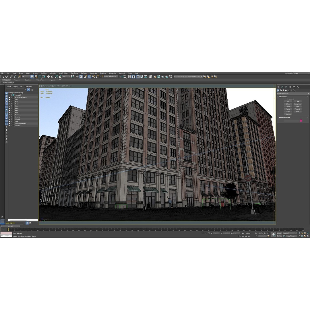 Downtown City Pack 3D Model – Low-Poly Game Asset, FBX, OBJ - View 16