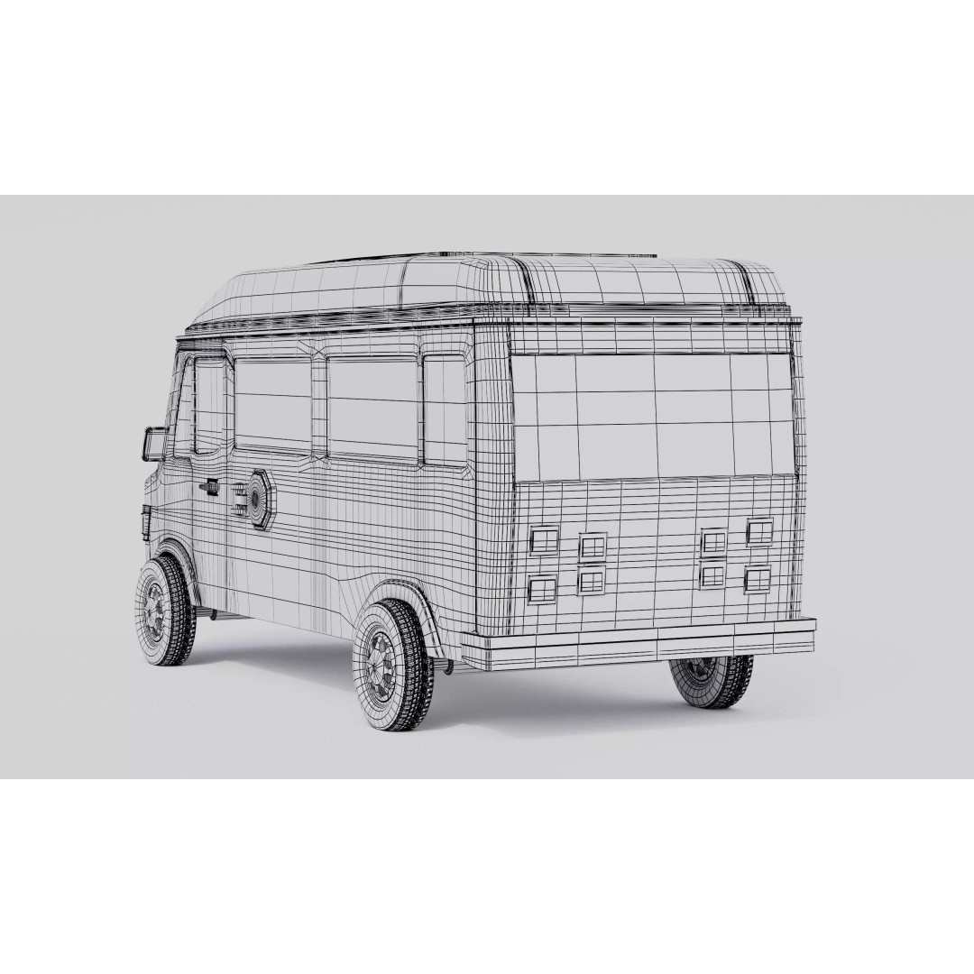 Realistic School Transport Bus 3D Model – High Poly, Game Ready, FBX - View 7