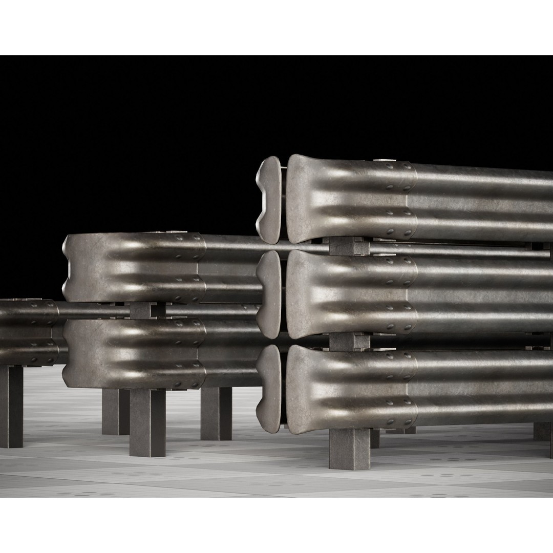 Realistic Road Fence 3D Model – Low Poly Game Asset, FBX - View 10