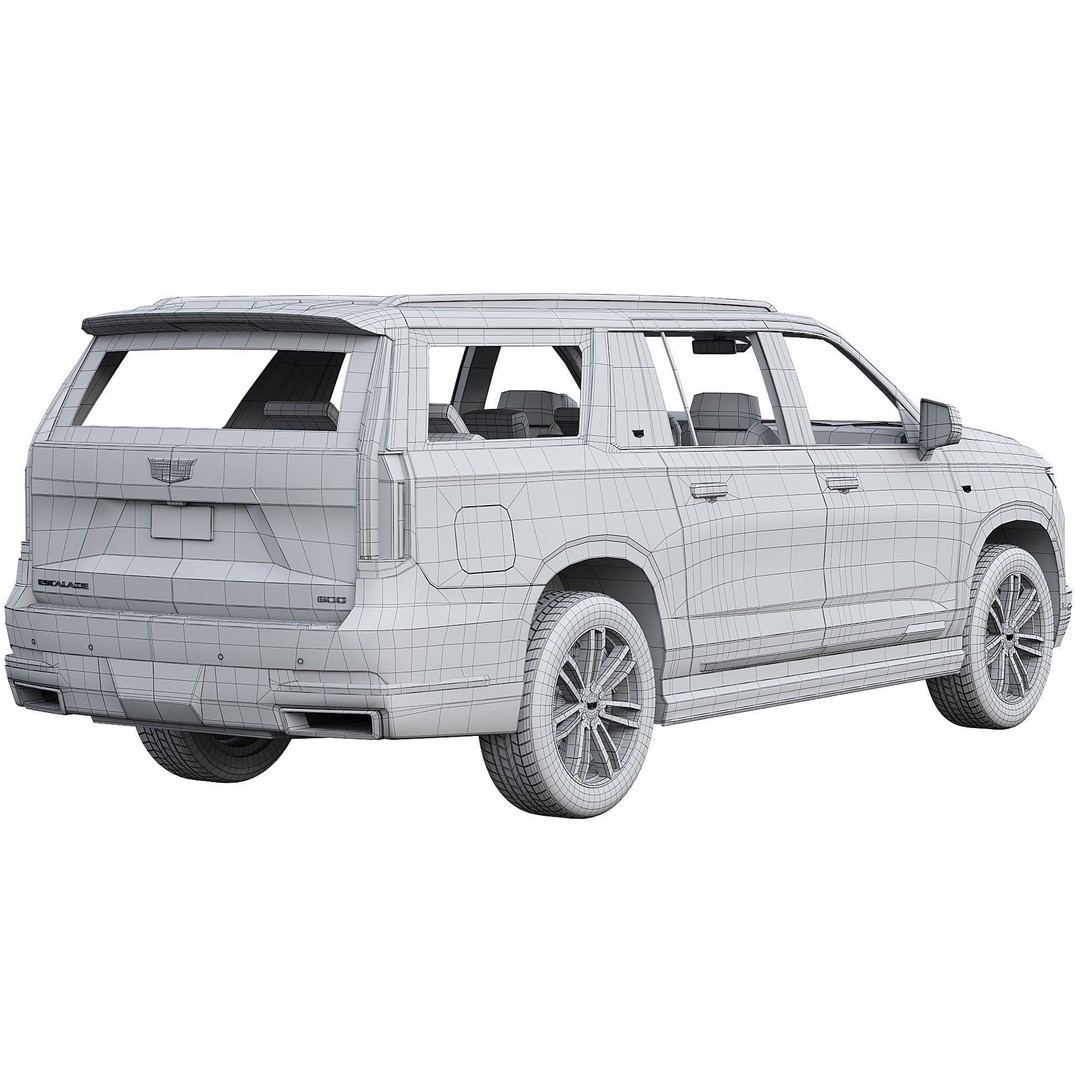Cadillac Escalade 3D Model – Luxury SUV with PBR Textures, FBX