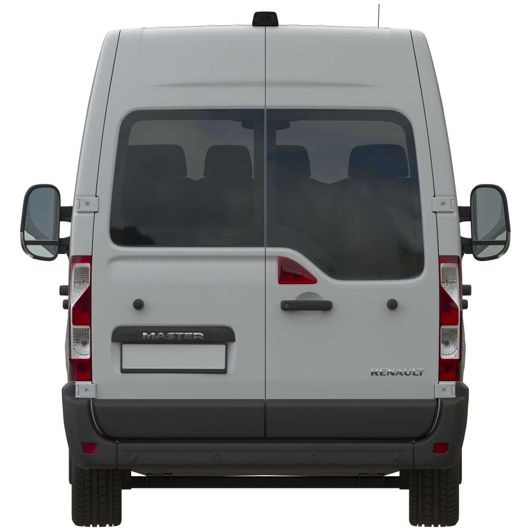 Renault Master 2020 Minibus 3D Model – Medium Roof, Game Ready, FBX - View 10