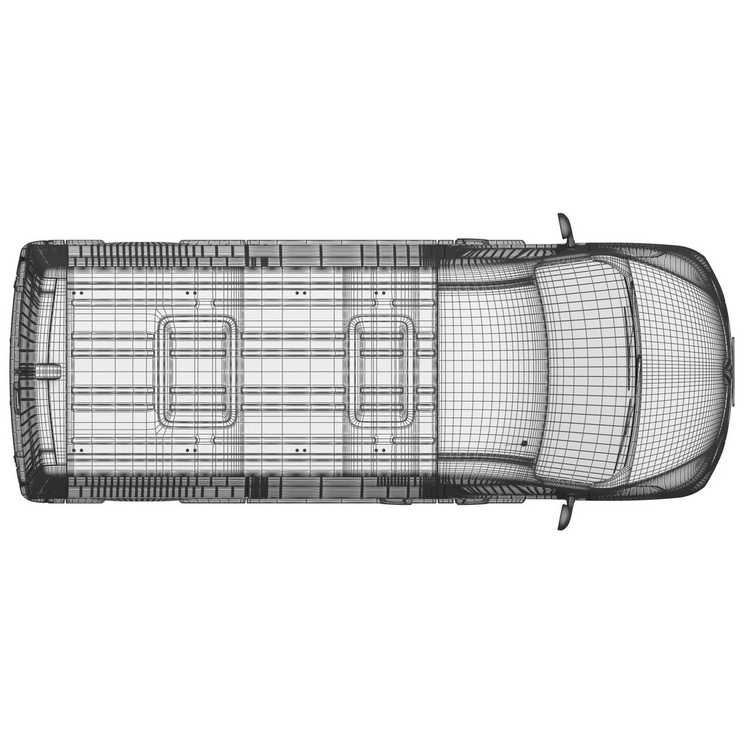 Renault Master 2020 Minibus 3D Model – Medium Roof, Game Ready, FBX - View 22