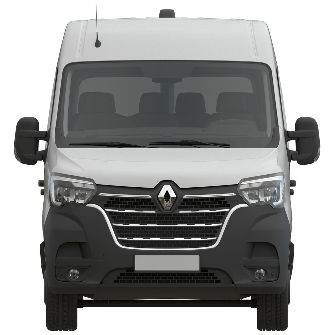 Renault Master 2020 Minibus 3D Model – Medium Roof, Game Ready, FBX - View 9
