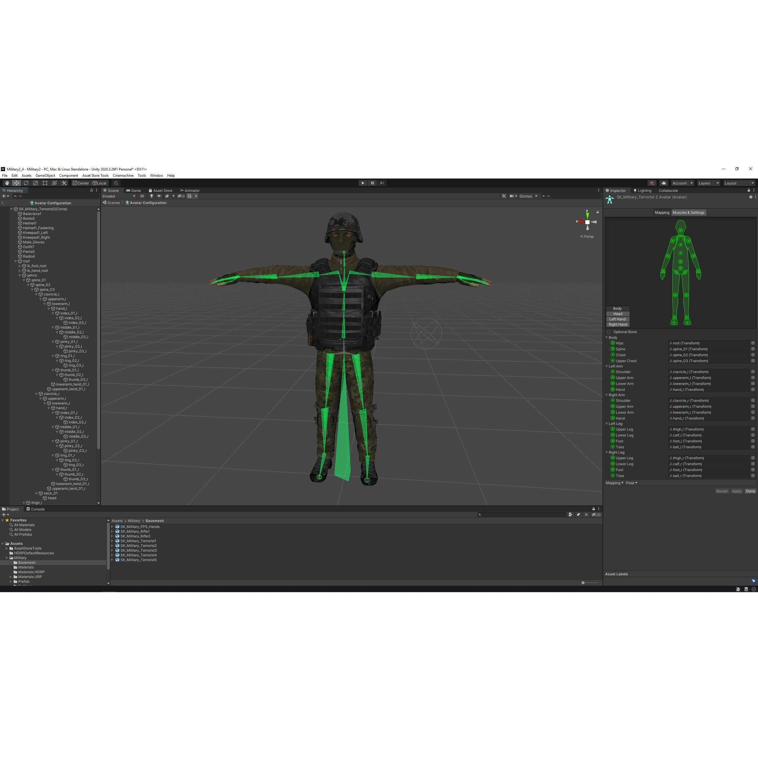 Terrorist - Low-Poly Game-Ready 3D Model - View 10