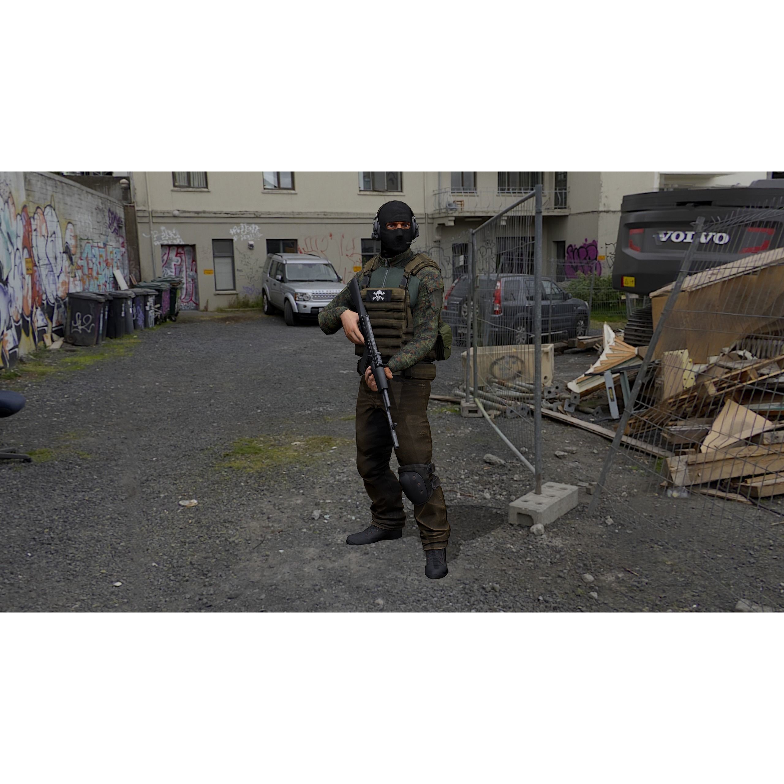 Terrorist - Low-Poly Game-Ready 3D Model - View 13