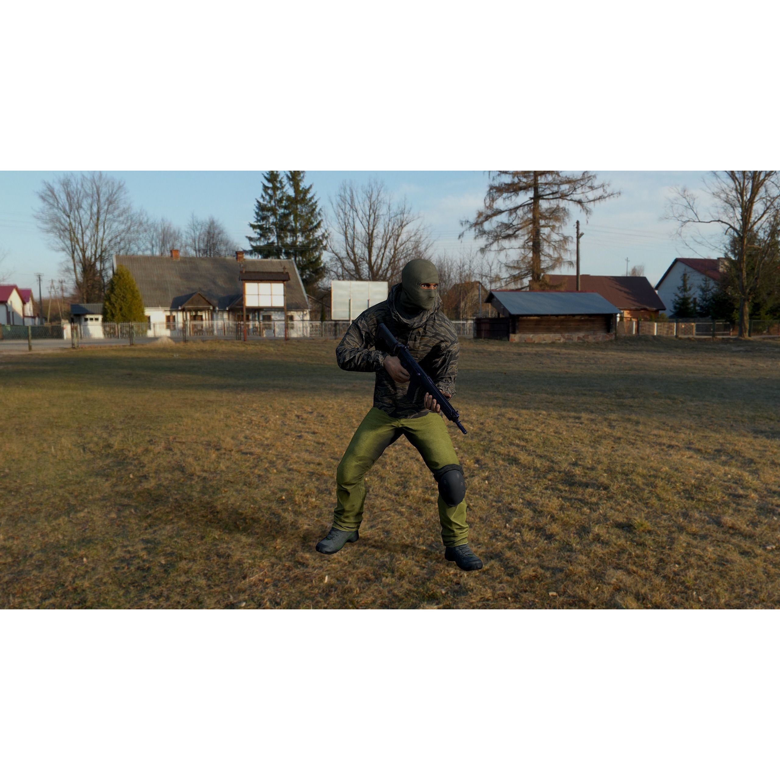 Terrorist - Low-Poly Game-Ready 3D Model - View 14