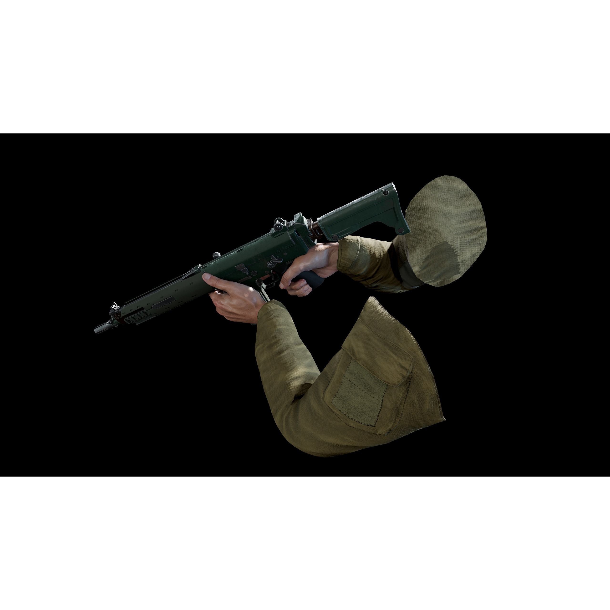 Terrorist - Low-Poly Game-Ready 3D Model - View 26